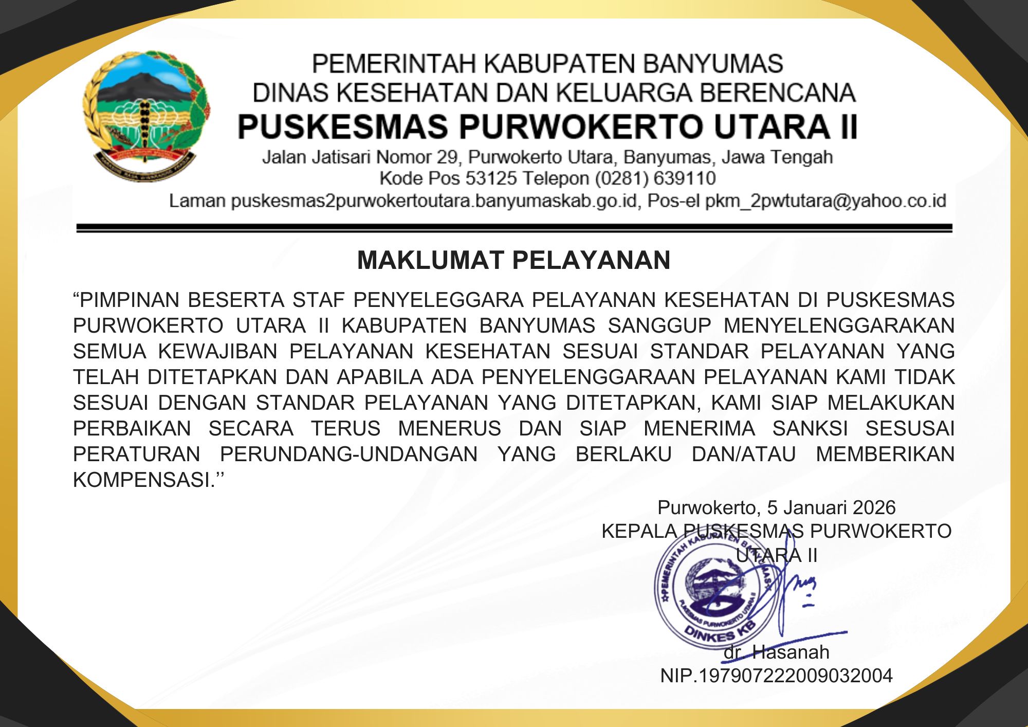 Maklumat Pelayanan