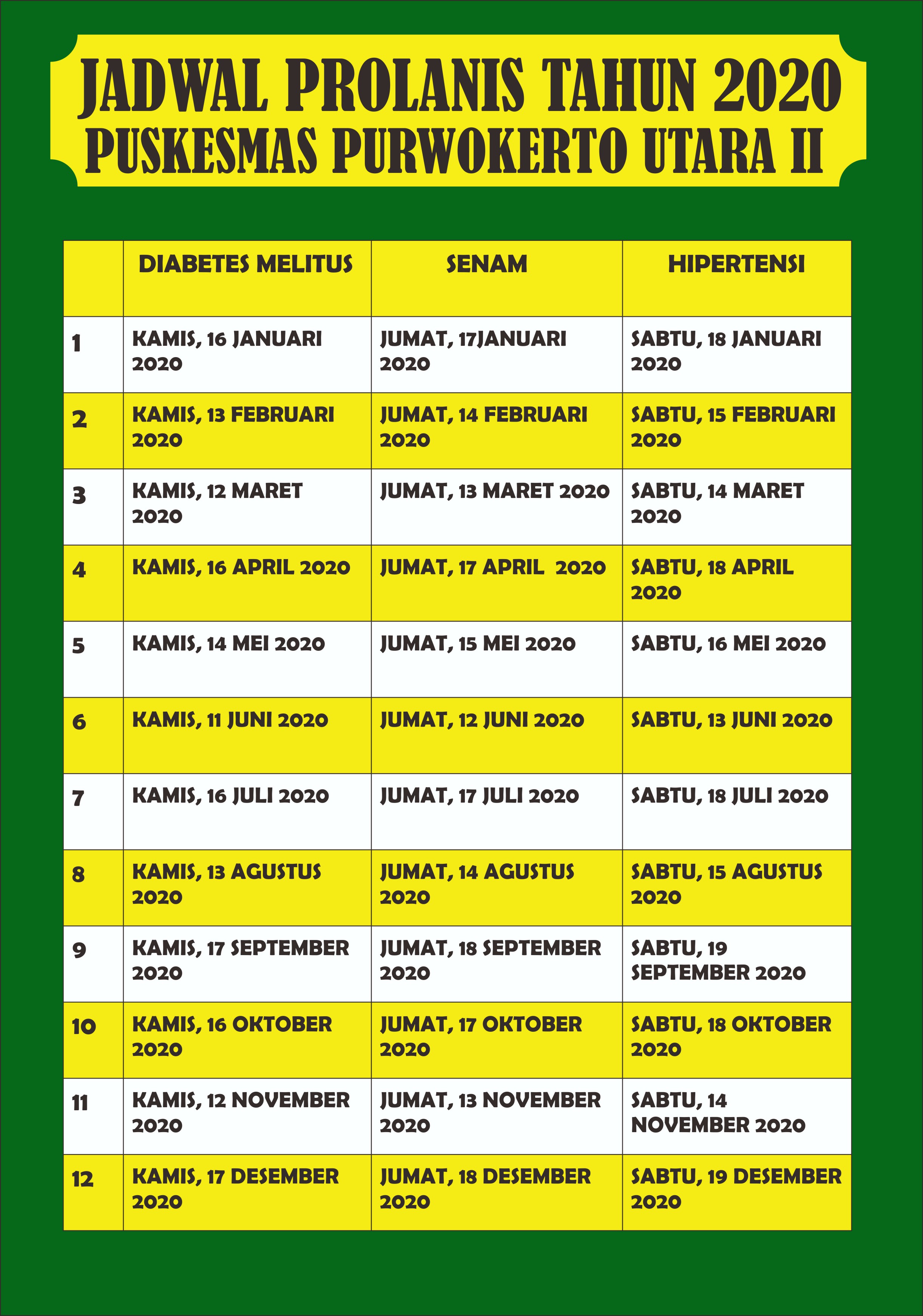 JADWAL PROLANIS 2020