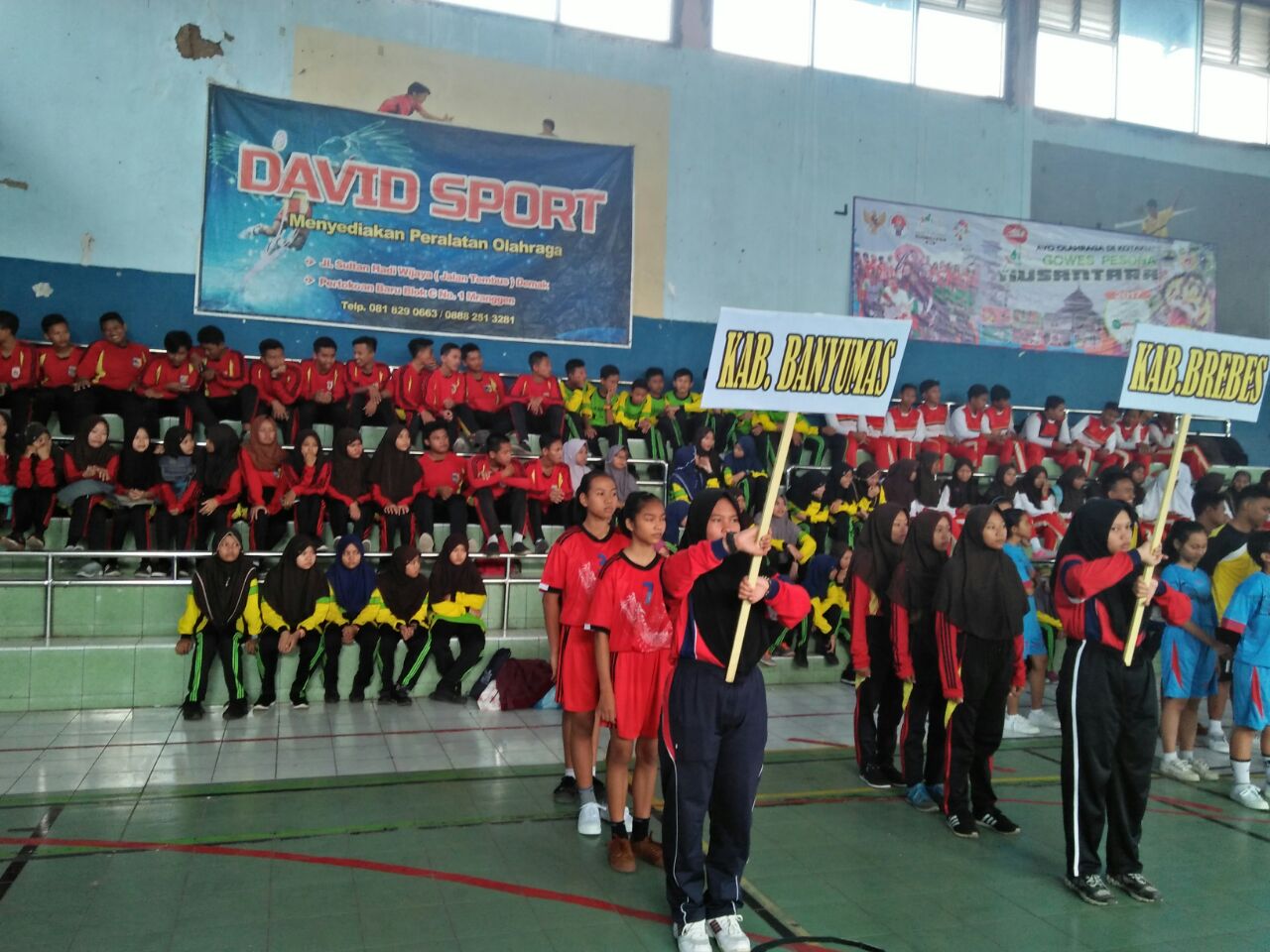 Upacara pembukaan Kejurprov Sepak Takraw Bupati Demak Cup 2017