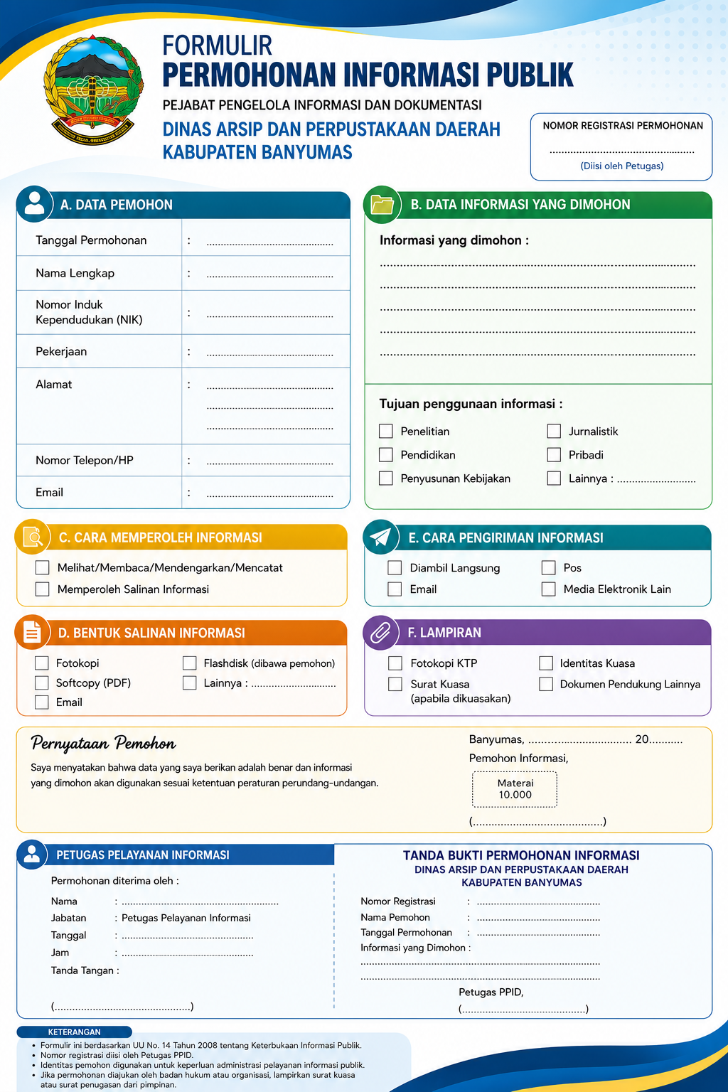 Form Permohonan Informasi