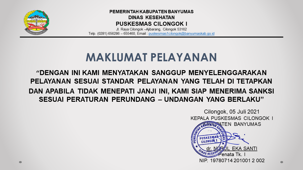 Maklumat Pelayanan