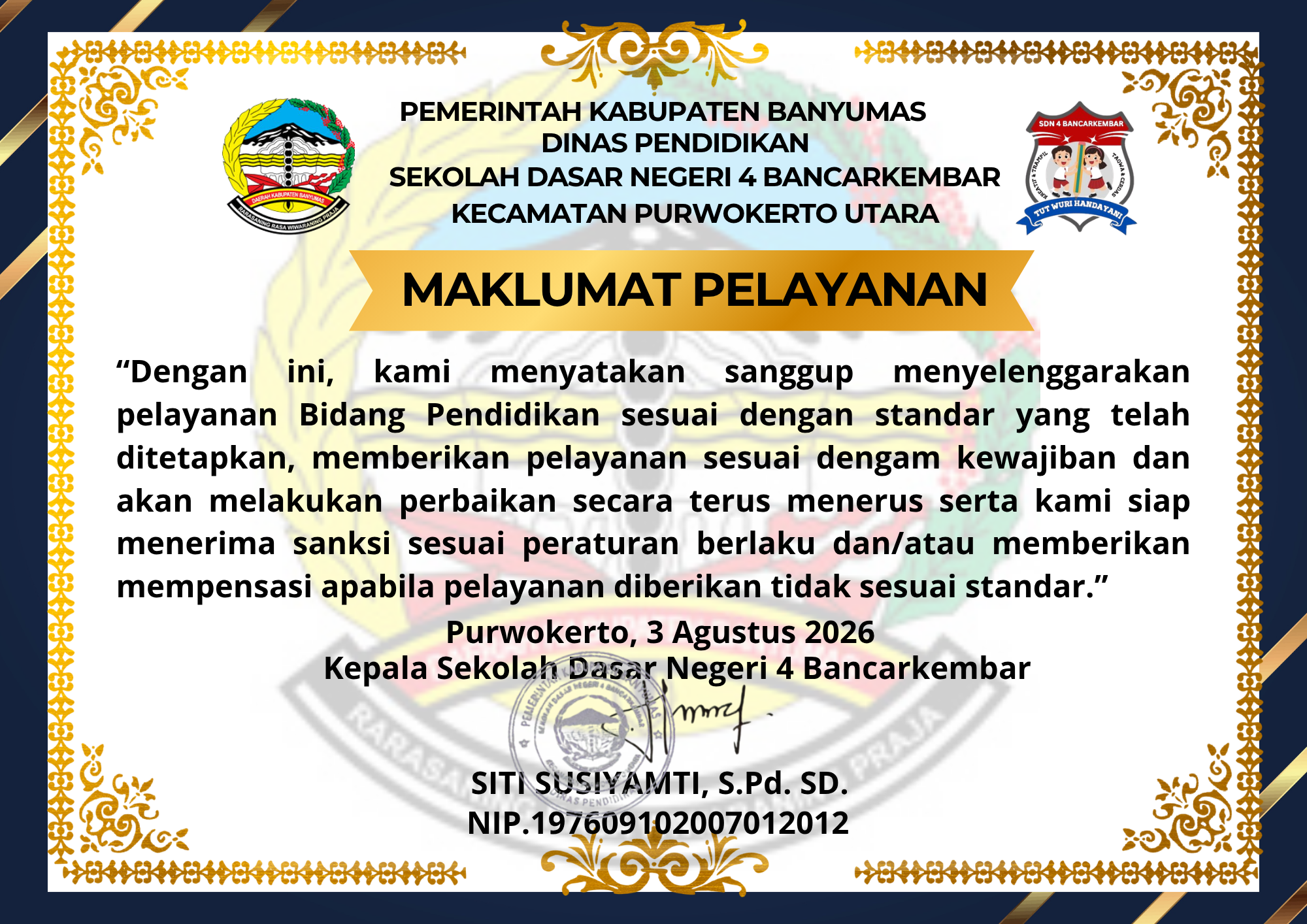 MAKLUMAT PELAYANAN