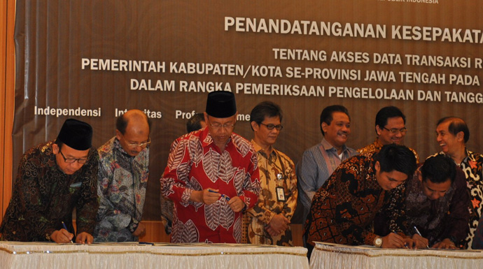 Pemkab Banyumas, BPK RI Perwakilan Jateng & PT Bank Jateng Teken Kesepakatan Bersama