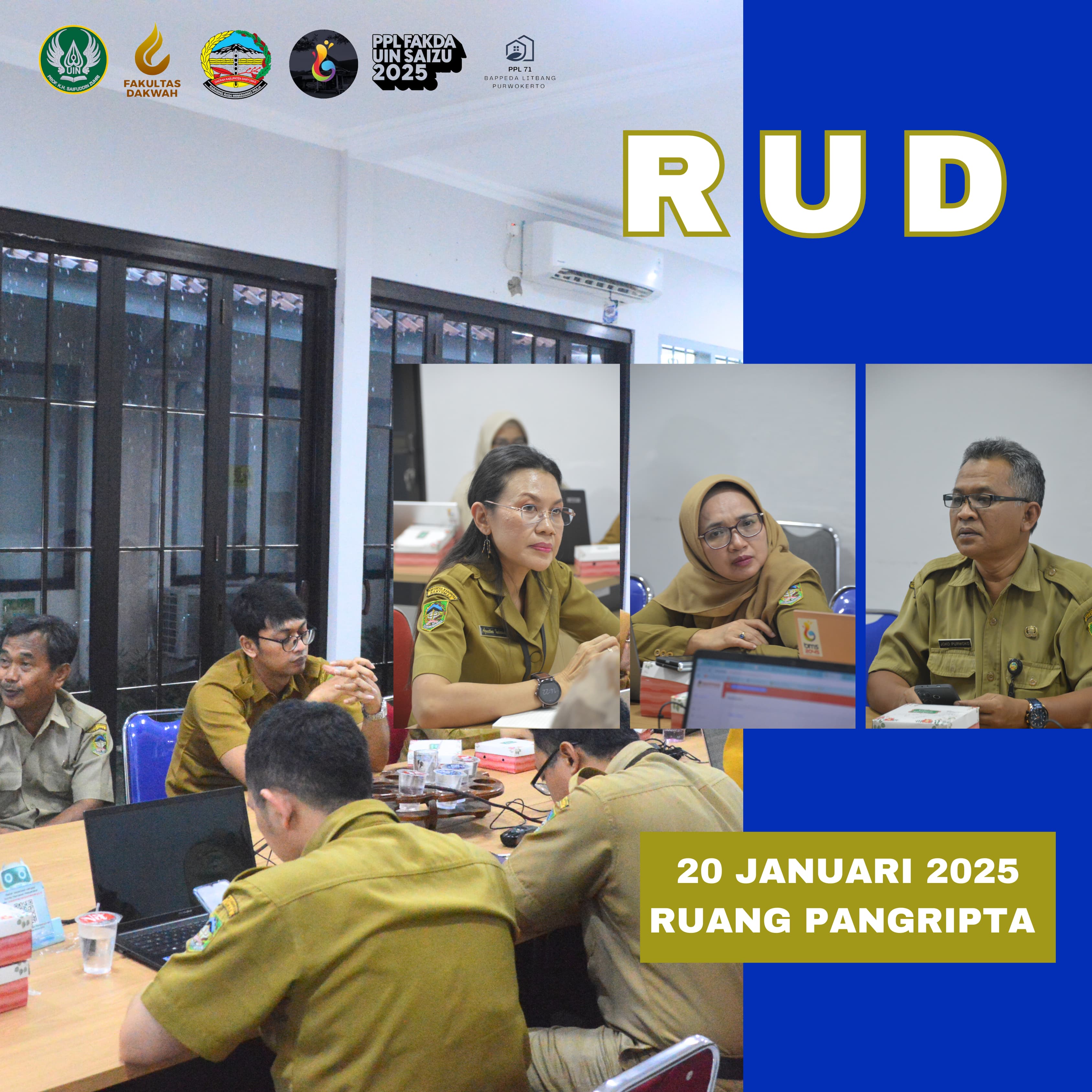 Rapat Persiapan Pelaksanaan Riset Unggulan Daerah (RUD) Kabupaten Banyumas tahun 2025 di Ruang Pangripta BAPPEDALITBANG Banyumas (20/1/2025)