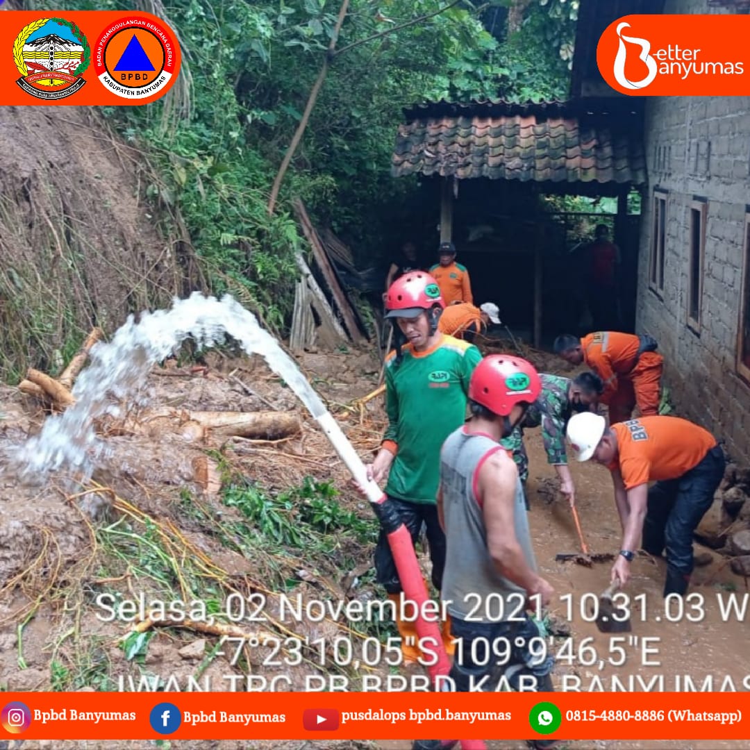 Penanganan Tanah Longsor di Desa Singasari Kec. Karanglewas dan di Desa Ciberung Kec. Ajibarang