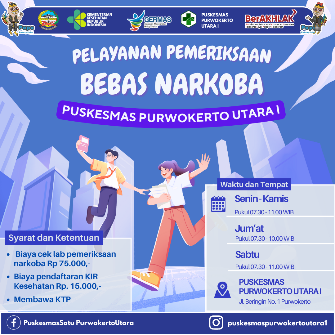 Terbaru, Pelayanan Pemeriksaan NAPZA di Puskesmas Purwokerto Utara I