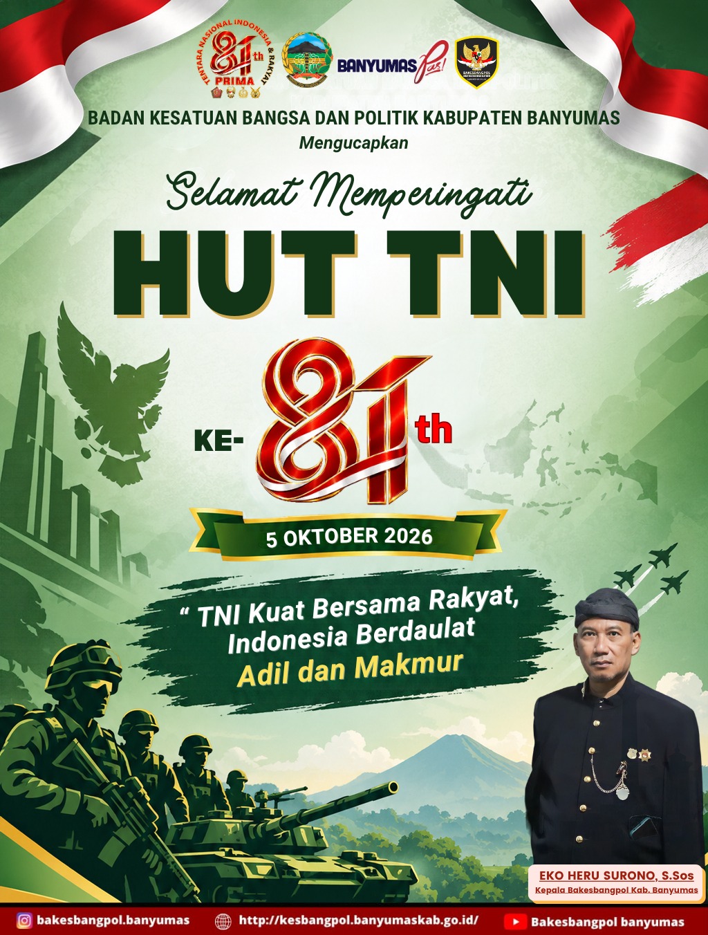 TNI Kuat Bersama Rakyat, Indonesia Berdaulat, Adil dan Makmur