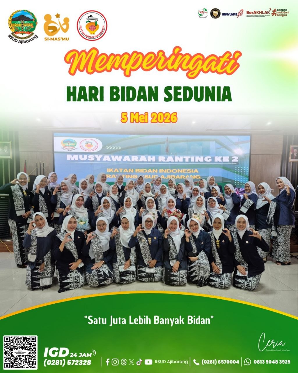 RSUD Ajibarang Peringati Hari Bidan Sedunia 2026, Apresiasi Peran Bidan sebagai Garda Terdepan Kesehatan Ibu dan Anak