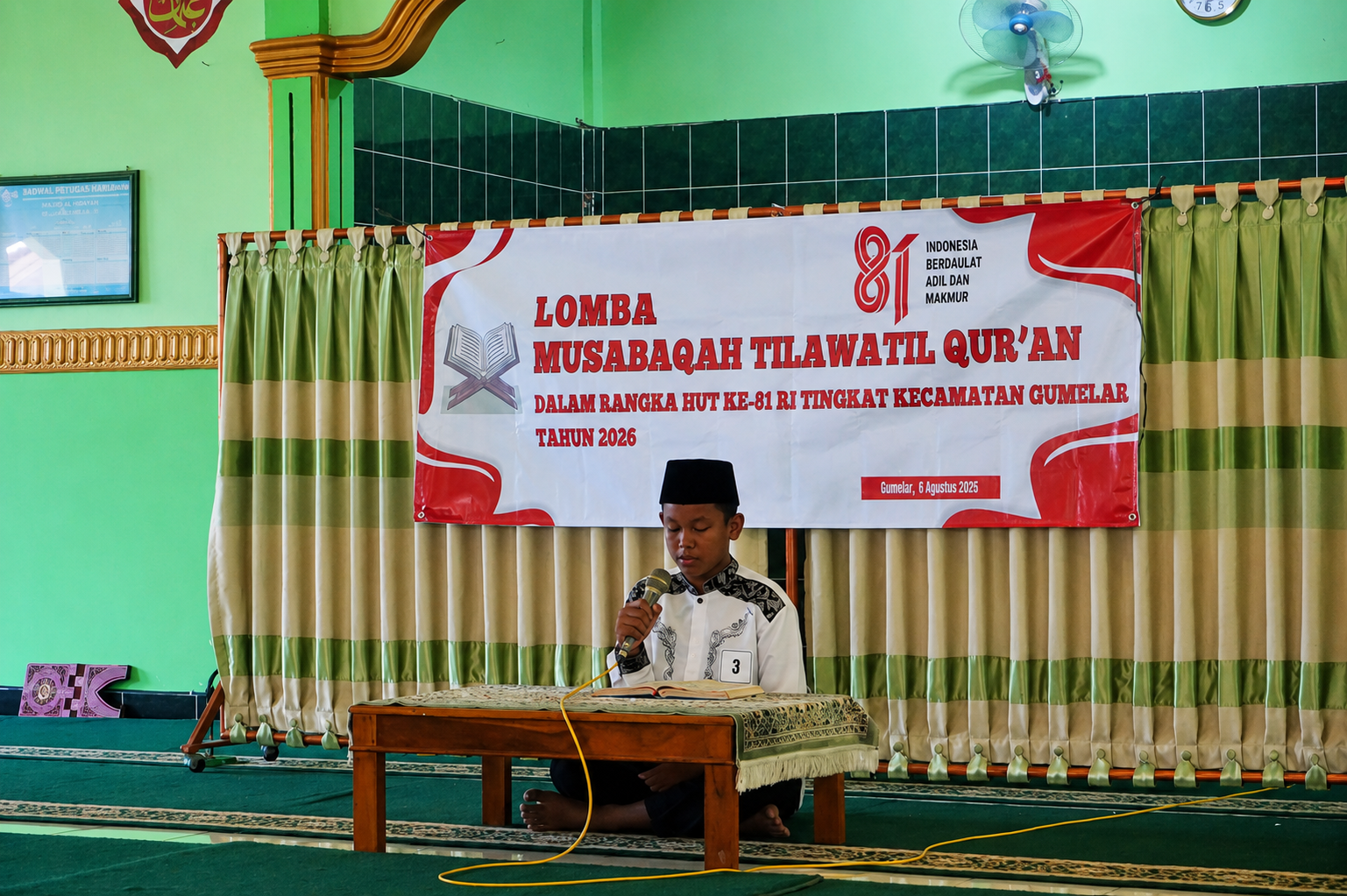 Lomba MTQ Buka Rangkaian Kegiatan dalam Rangka Menyambut Hari Ulang Tahun ke-81 Republik Indonesia tingkat Kecamatan Gumelar