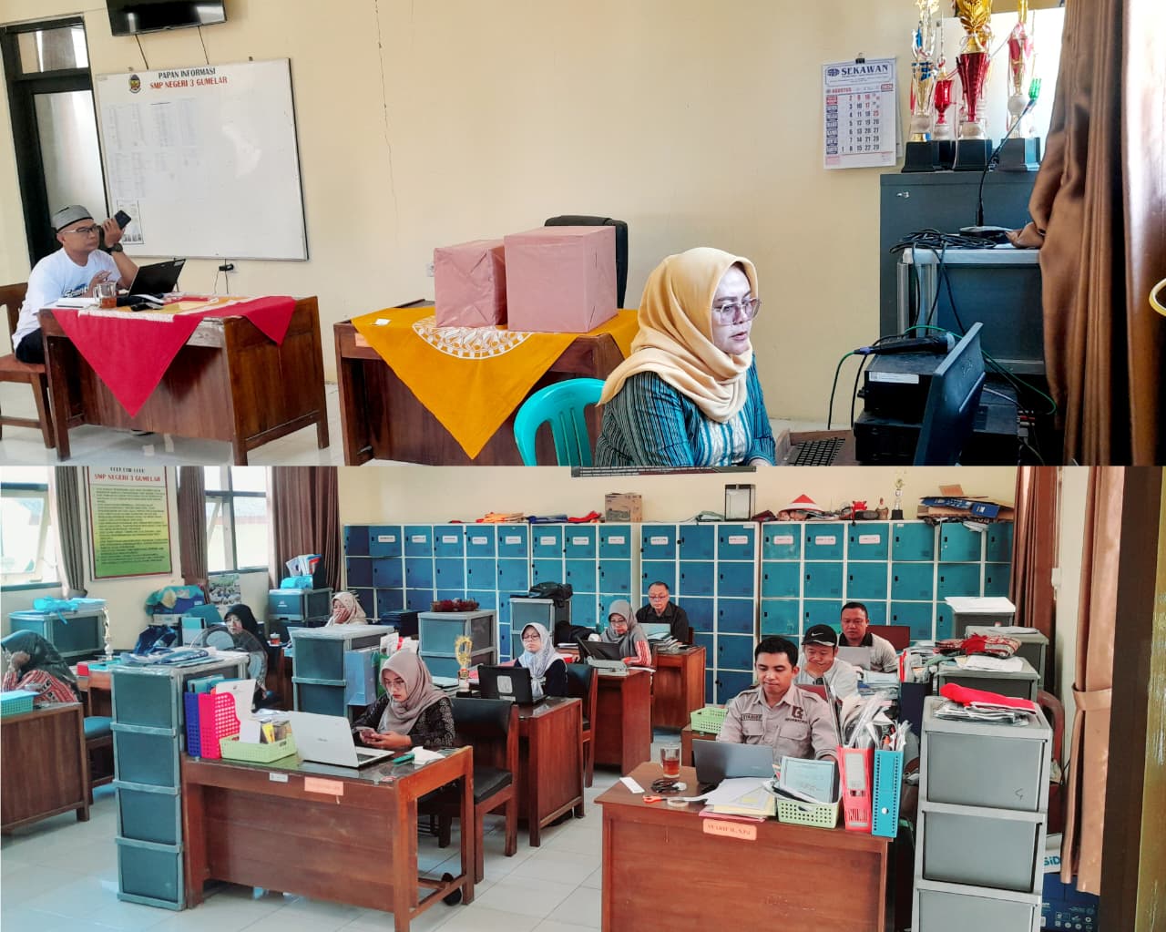 Guru dan Kepala Satuan Pendidikan SMP Negeri 3 Gumelar Ikuti Pengisian Survei Lingkungan Belajar (Sulingjar) Kemendikdasmen