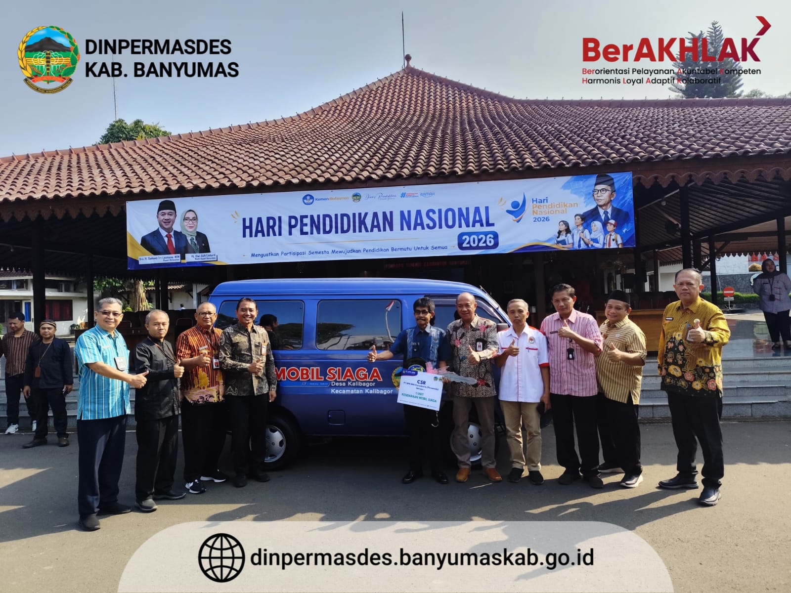 DINPERMASDES Menghadiri Penyerahan Mobil Siaga Desa dari PT BPR BKK Purwokerto (Perseroda)