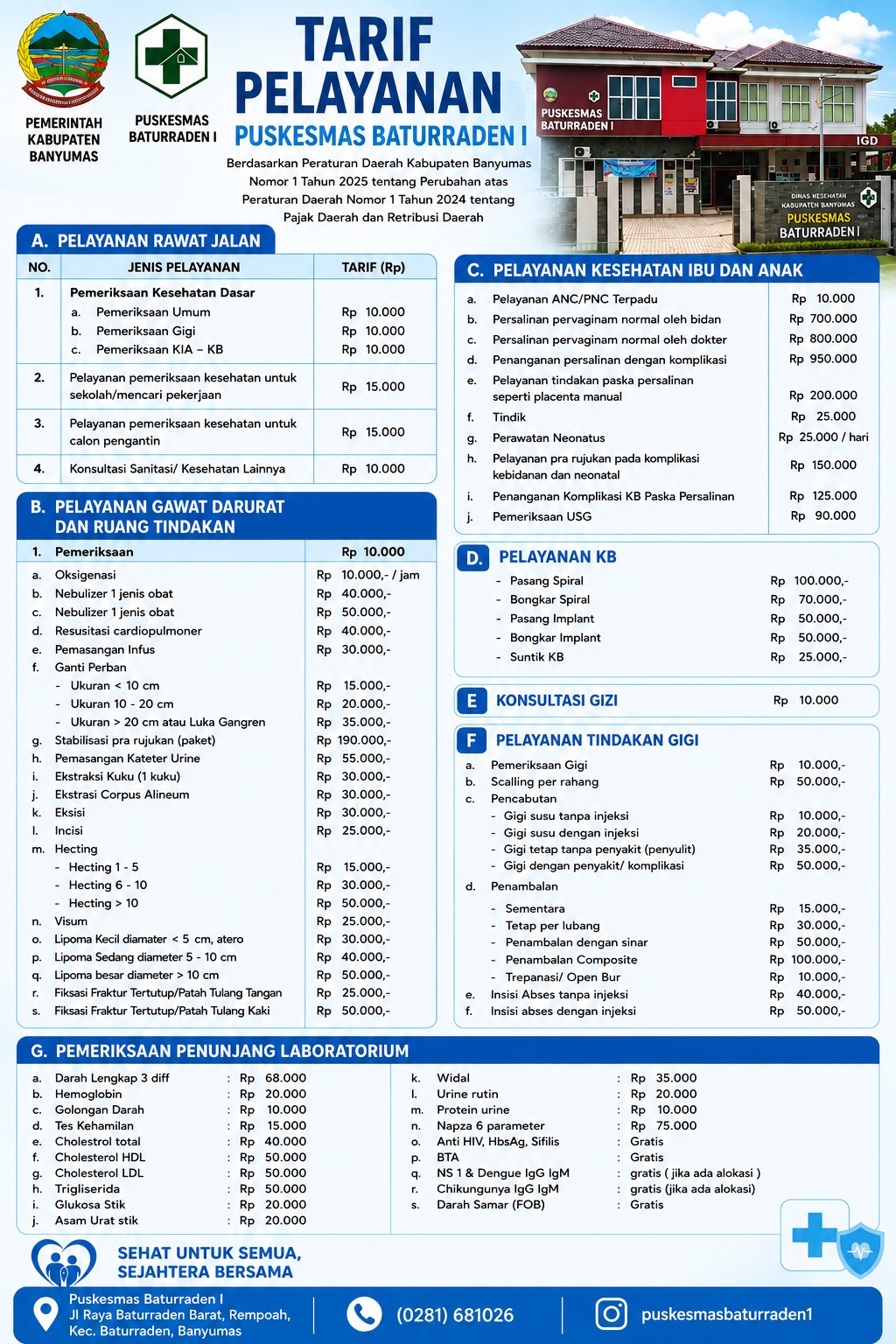 TARIF PELAYANAN