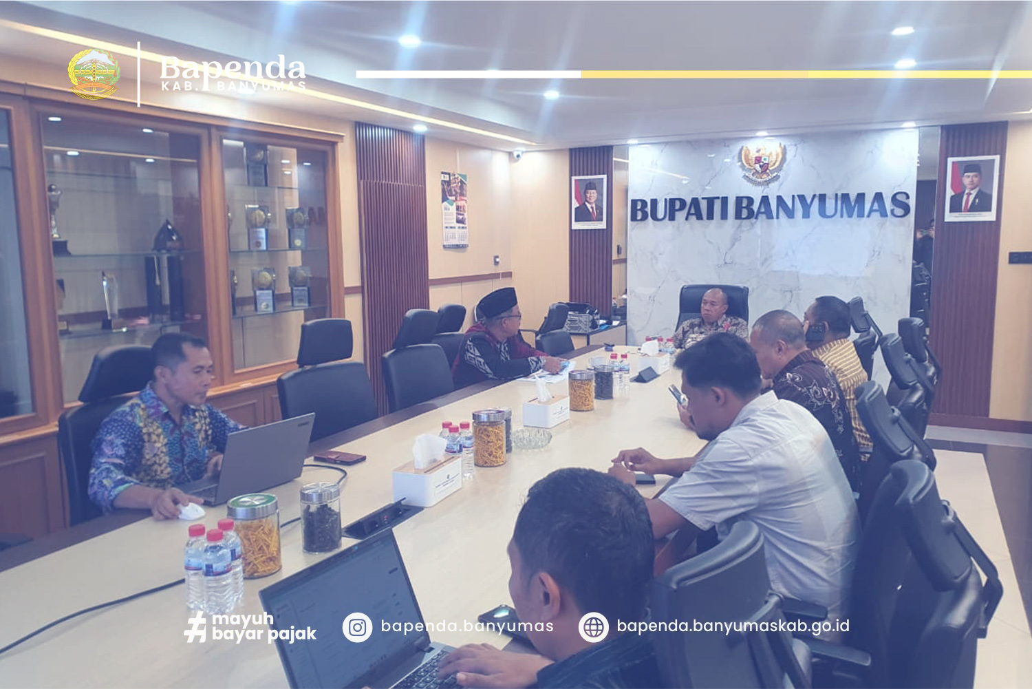 EVALUASI REALISASI PAJAK DAERAH & RETRIBUSI DAERAH TRIWULAN 1 OLEH BUPATI BANYUMAS