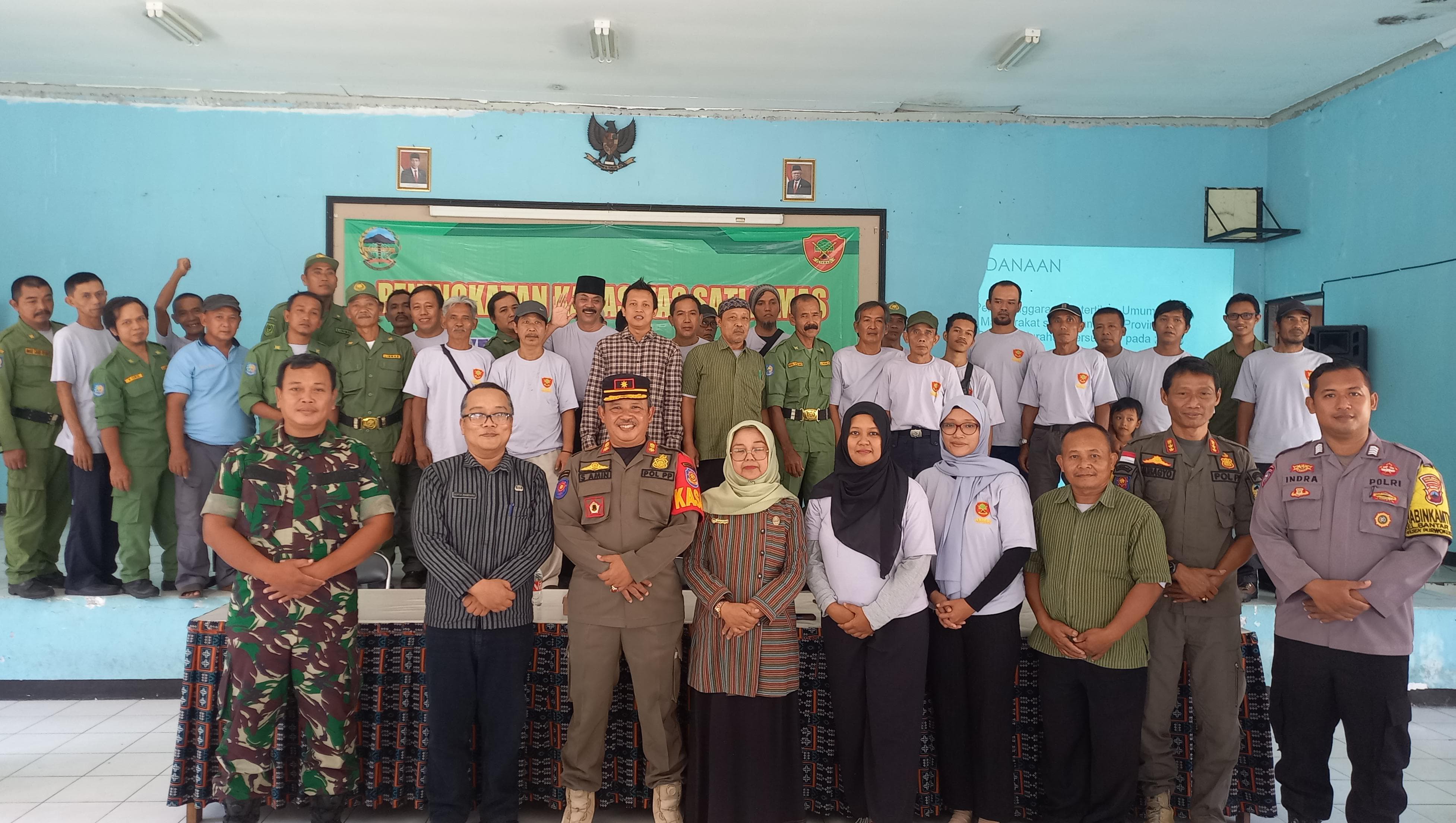 Pembinaan Linmas Kelurahan Bantarsoka oleh Satpol PP Kabupaten Banyumas