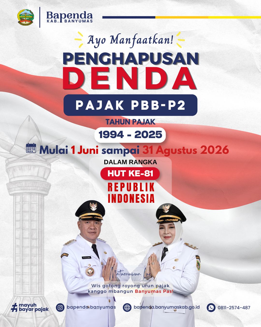 📢 PENGHAPUSAN DENDA PBB-P2 TAHUN 1994-2025