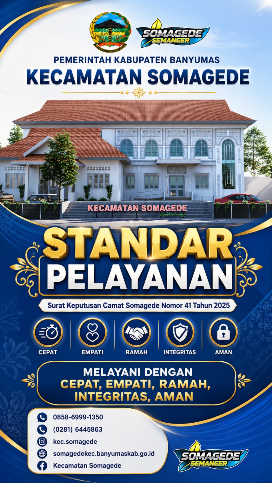 STANDAR PELAYANAN  KECAMATAN SOMAGEDE TAHUN 2025