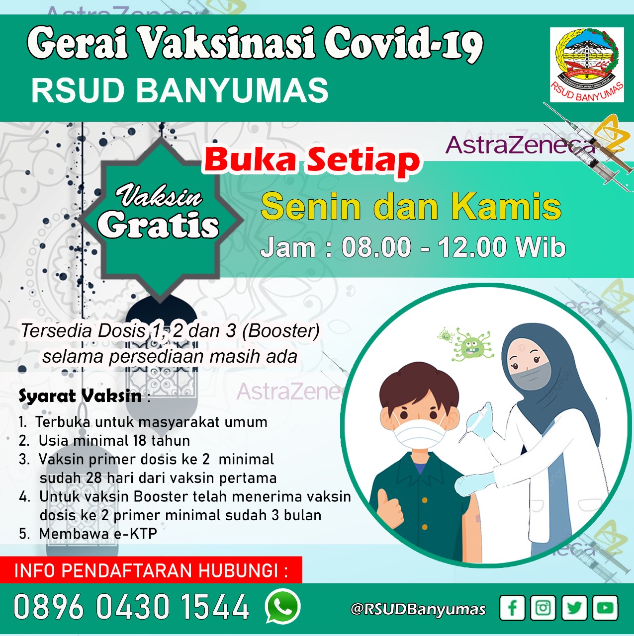 Ayo Vaksinasi Covid-19 di RSUD Banyumas