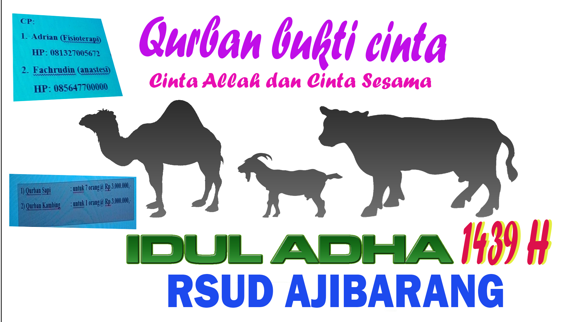 QURBAN BUKTI CINTA KITA, CINTA ALLAH DAN CINTA SESAMA