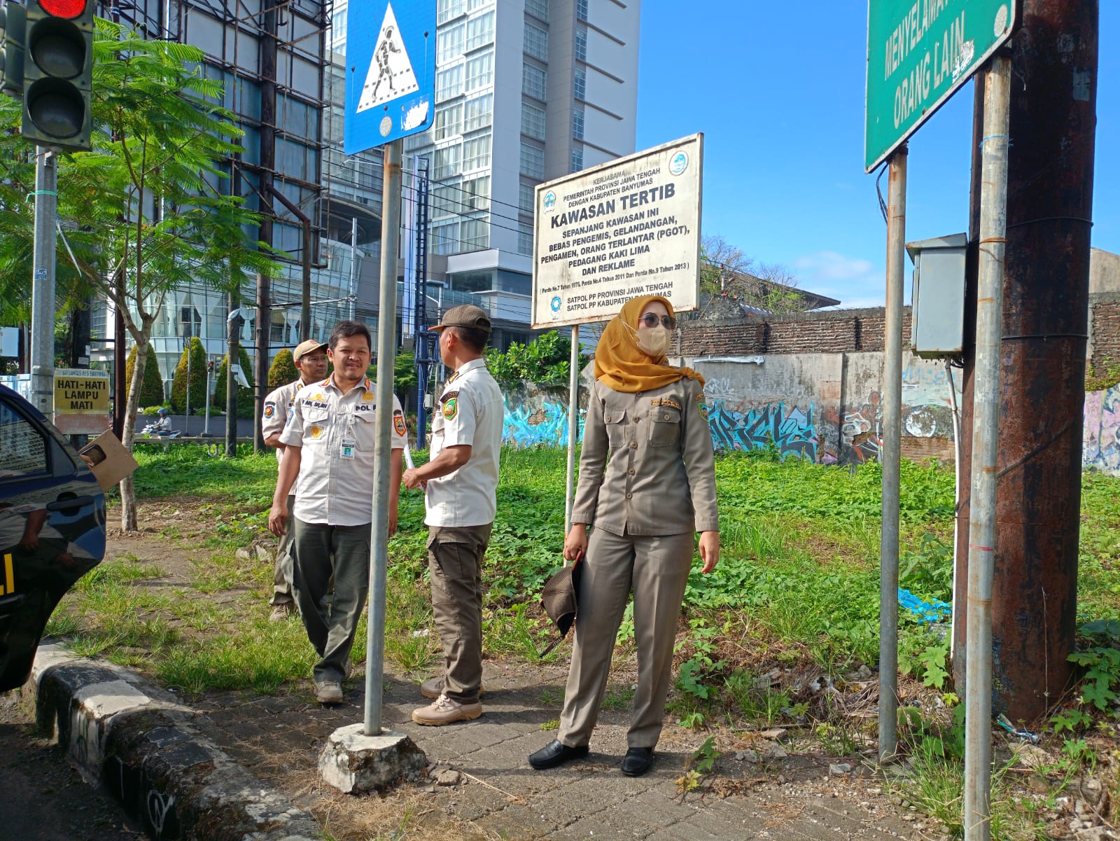 Pembinaan Kawasan Tertib pada Kegiatan Pencegahan Gangguan Tranmastibum bersama Satpol PP Provinsi Jawa Tengah