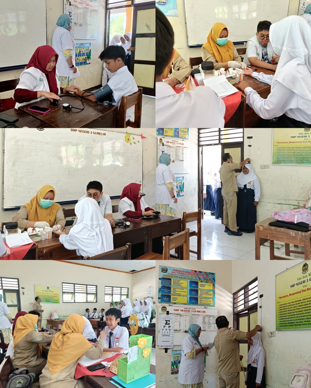 Cek Kesehatan Gratis (CKG) bagi Murid Kelas VII SMP Negeri 3 Gumelar