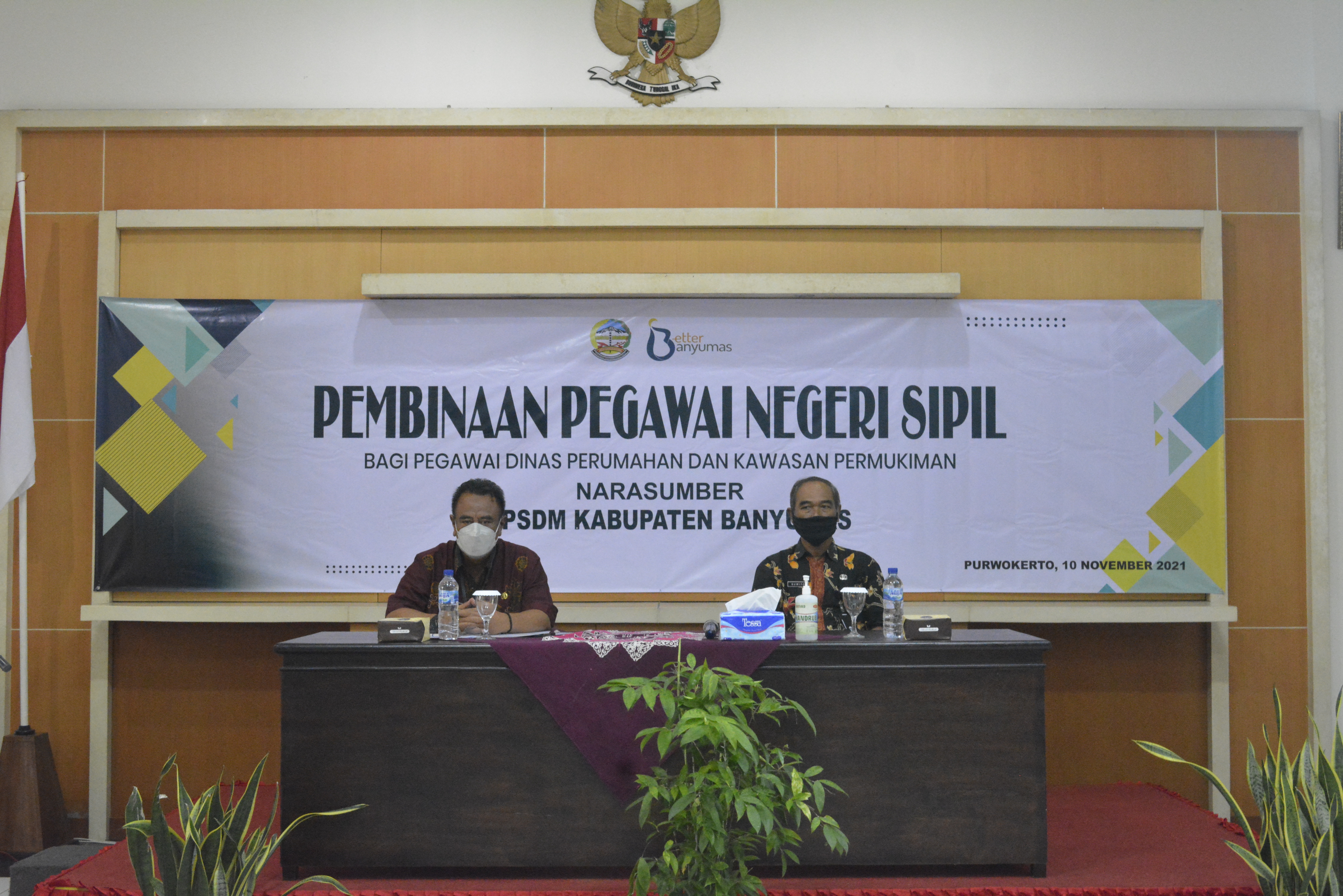 Pembinaan Pegawai Negeri Sipil bagi Pegawai Dinas Perumahan dan Kawasan Permukiman dengan Narasumber dari BKPSDM Kabupaten Banyumas.