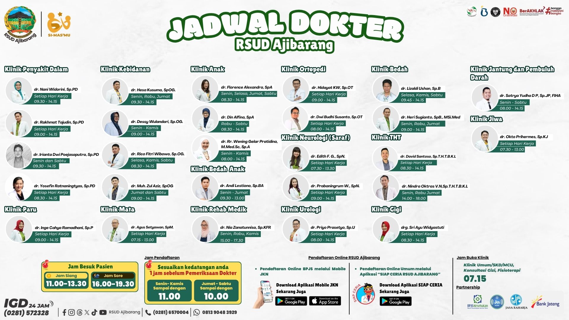 JADWAL DOKTER SPESIALIS RSUD AJIBARANG