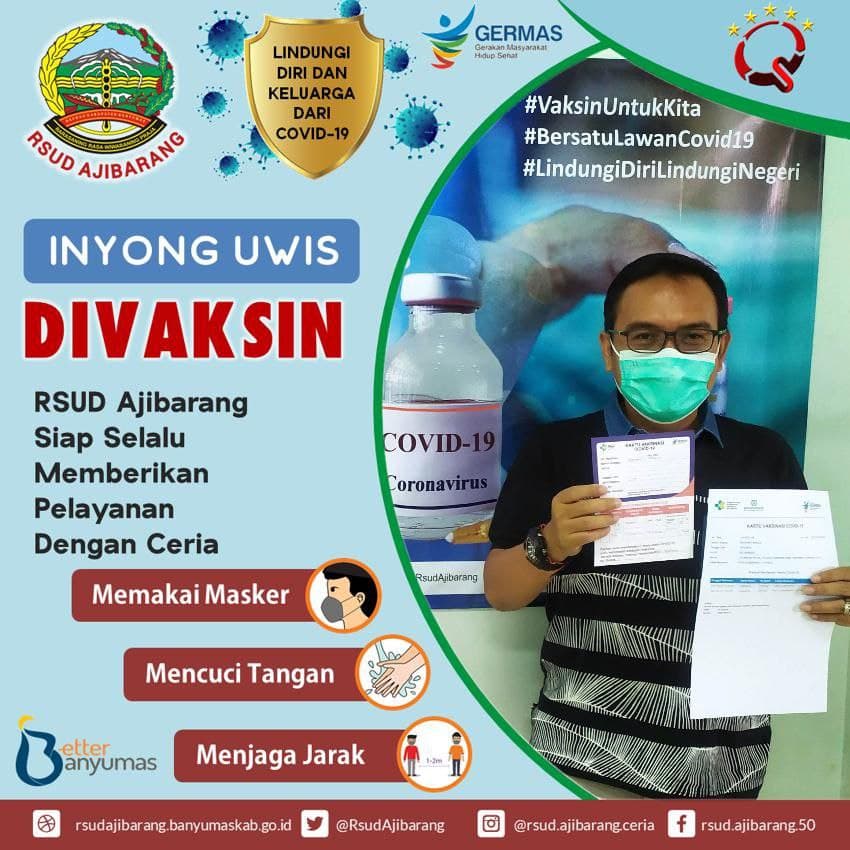 Vaksinasi COVID-19 hari ke-2 Pada Anggota DPRD Kabupaten Banyumas di RSUD Ajibarang