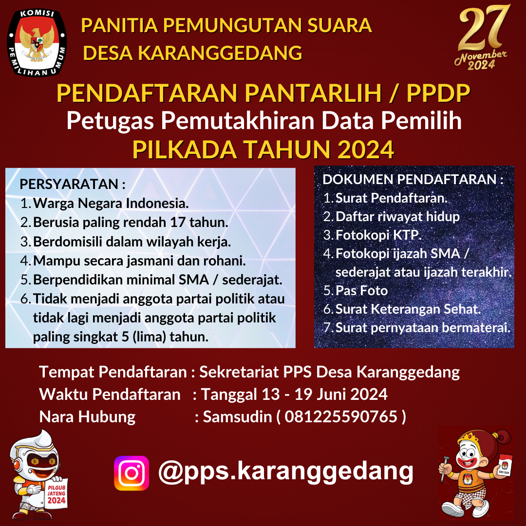 PPS Desa Karanggedang Buka Pendaftaran Pantarlih Pilkada 2024