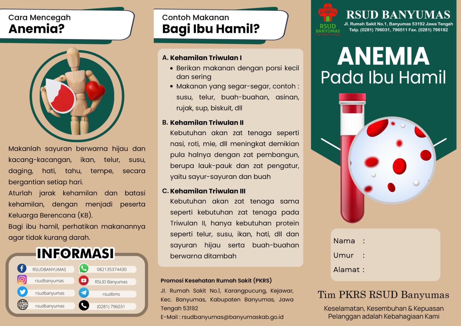 Leaflet Anemia Pada Ibu Hamil