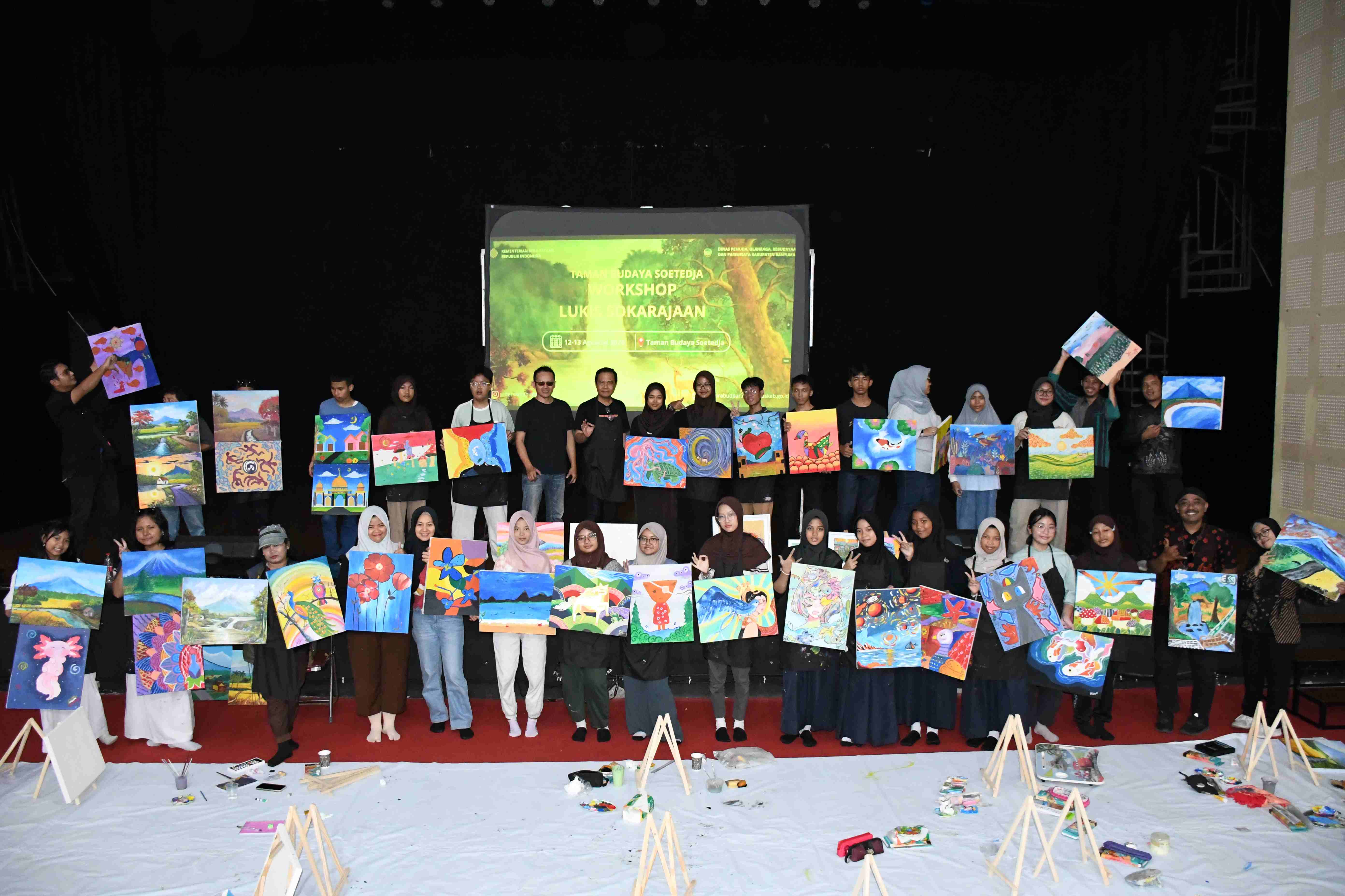 Lestarikan Seni Lukis Sokarajaan, Dinporabudpar Gelar Workshop di Gedung Soetedja Purwokerto