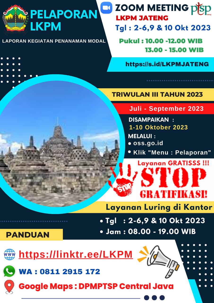 Pelaporan LKPM Triwulan III Tahun 2023