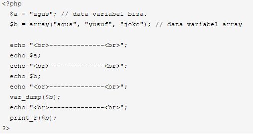 Memahami Array Pada Bahasa Pemprograman Php