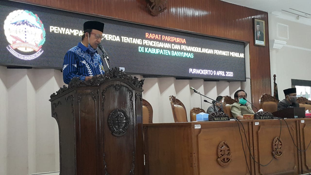 Paripurna Penyampaian Raperda Covid 19 oleh Bupati