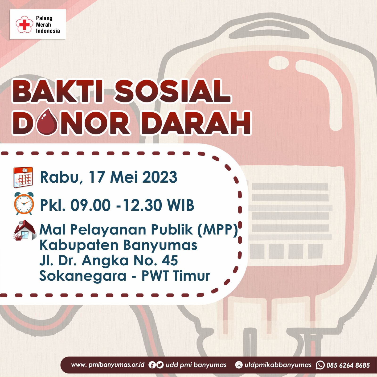 Donor Darah di Mal Pelayanan Publik (MPP) Kabupaten Banyumas