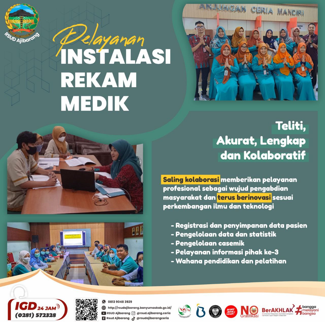 INSTALASI REKAM MEDIS || TELITI, AKURAT, LENGKAP DAN KOLABORATIF