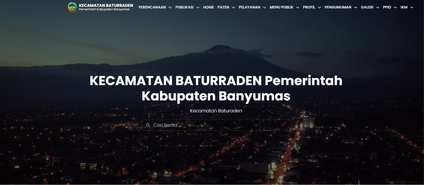 WEBSITE KECAMATAN BATURRADEN MENDUKUNG AKSESIBILITAS BAGI PENYANDANG DISABILITAS