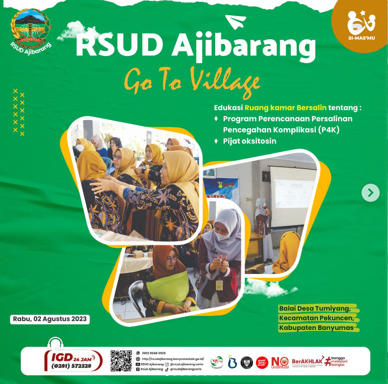 RSUD Ajibarang Go To Village ||Ruang kamar Bersalin ke desa tumiyang