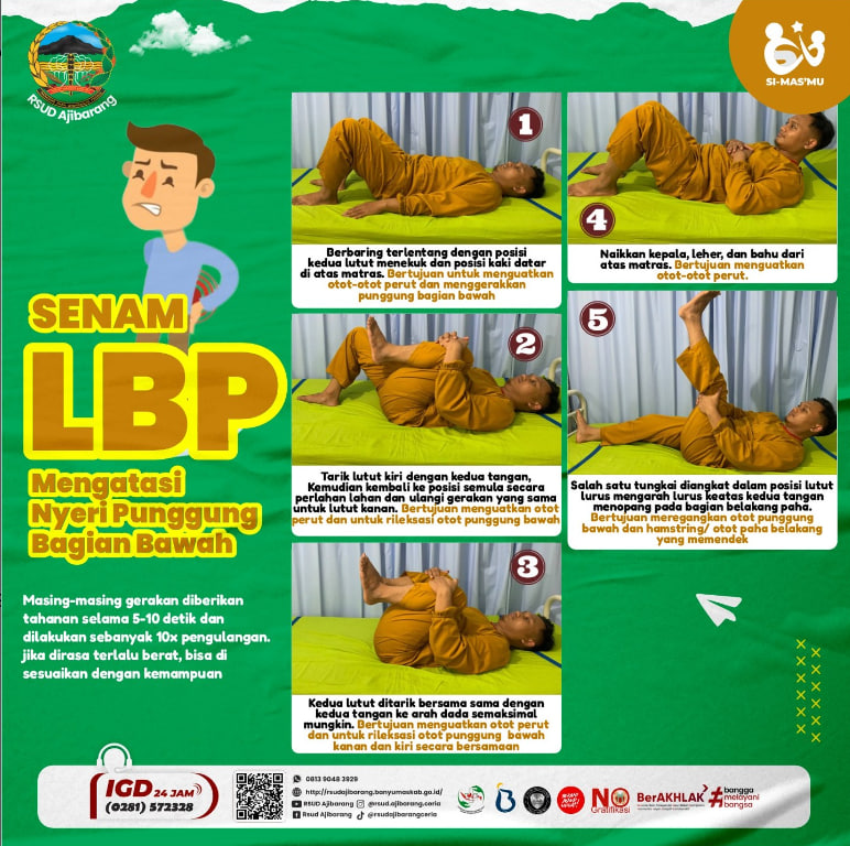 Senam LBP Mengatasi Nyeri Punggung Bagian Bawah