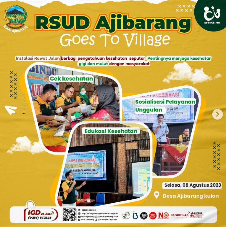 RSUD Ajibarang Goes To Village||  Instalasi Rawat Jalan || berbagi pengetahuan kesehatan seputar Pentingnya menjaga kesehatan gigi dan mulut dengan masyarakat