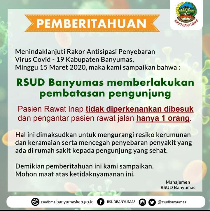 RSUD Banyumas, sigap cegah penyebaran virus Corona 