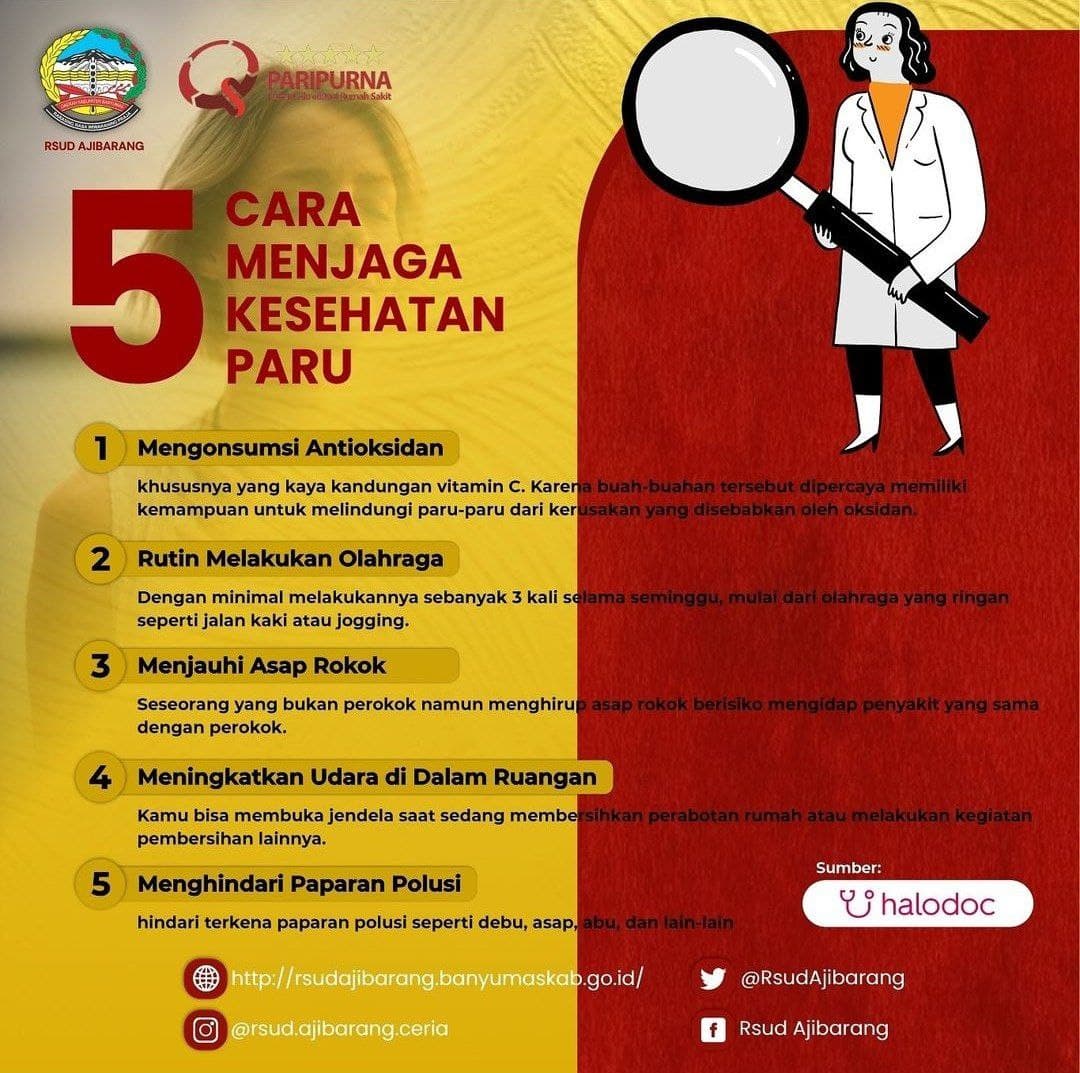 5 CARA MENJAGA KESEHATAN PARU