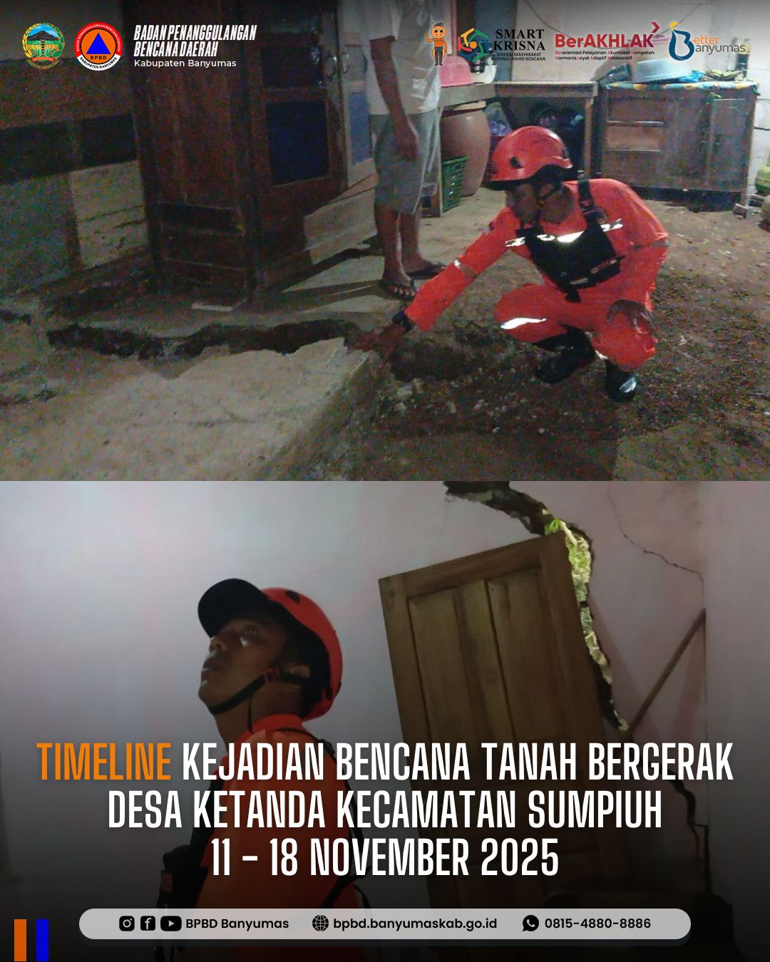 Timeline Kejadian Bencana Tanah Bergerak Desa Ketanda Kecamatan Sumpiuh