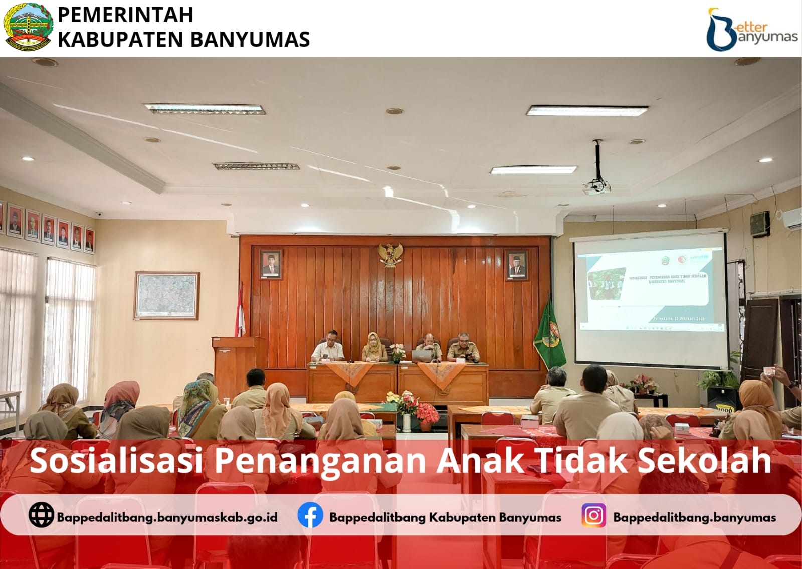 Sosialisasi terkait dengan penanganan anak tidak sekolah yang mana program ini program nasional untuk meningkatkan pendidikan pada anak yang masih dalam usia pendidikan.