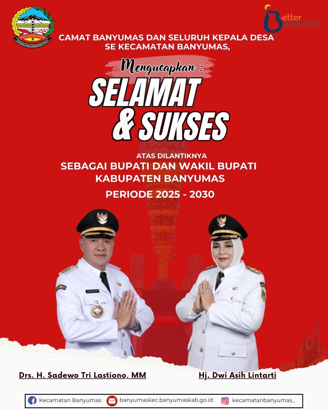 Bupati Banyumas dan Wakil Bupati Banyumas periode 2025-2030