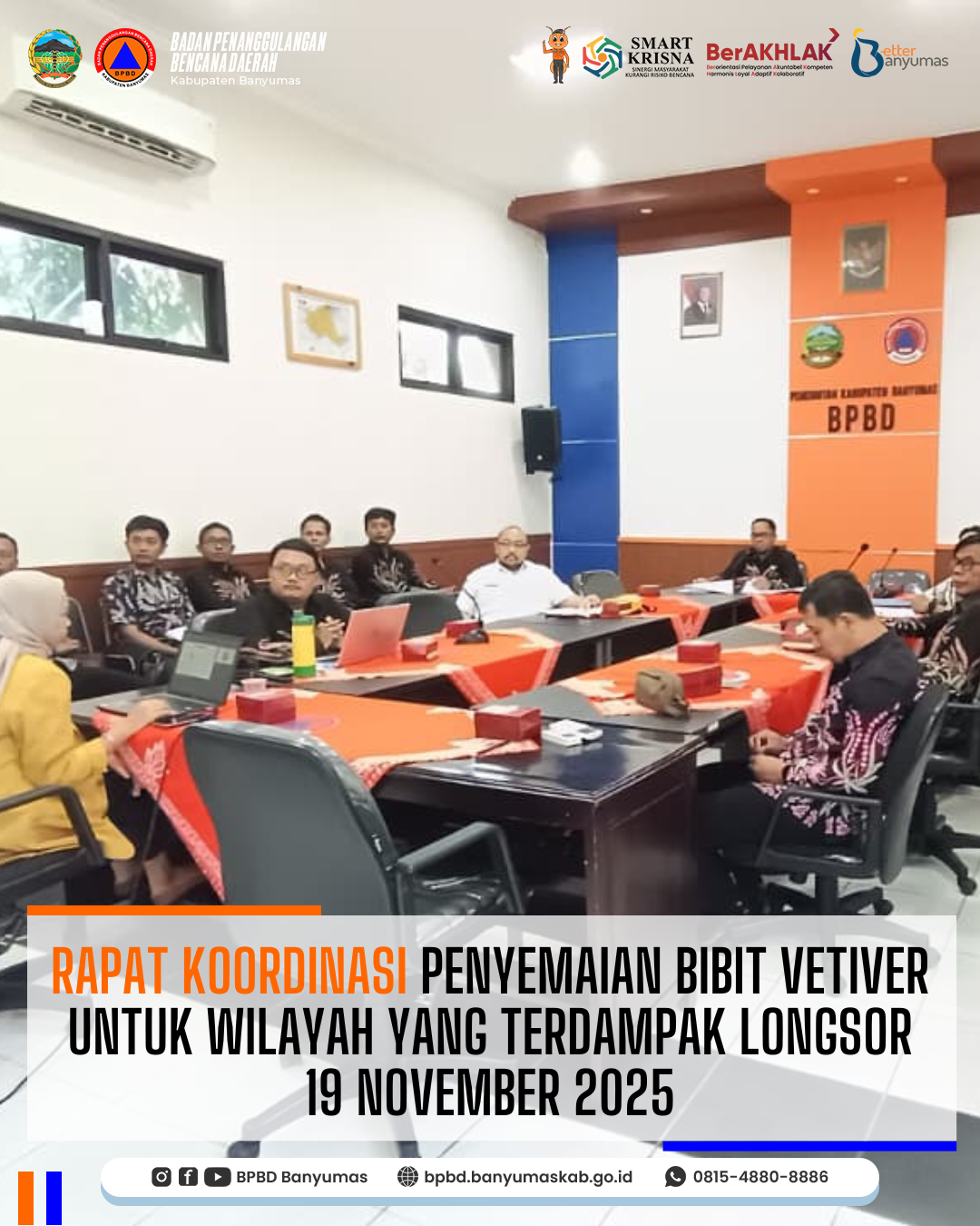 Rapat Koordinasi Penyemaian Bibit Vetiver untuk Wilayah yang Terdampak Longsor