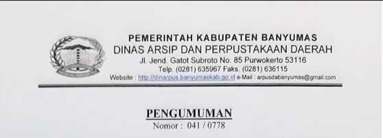 Pengumuman 10 Nominasi Lomba Penulisan Asal - Usul dan Warisan Berejarah di Desa Kabupaten Banyumas Tahun 2022