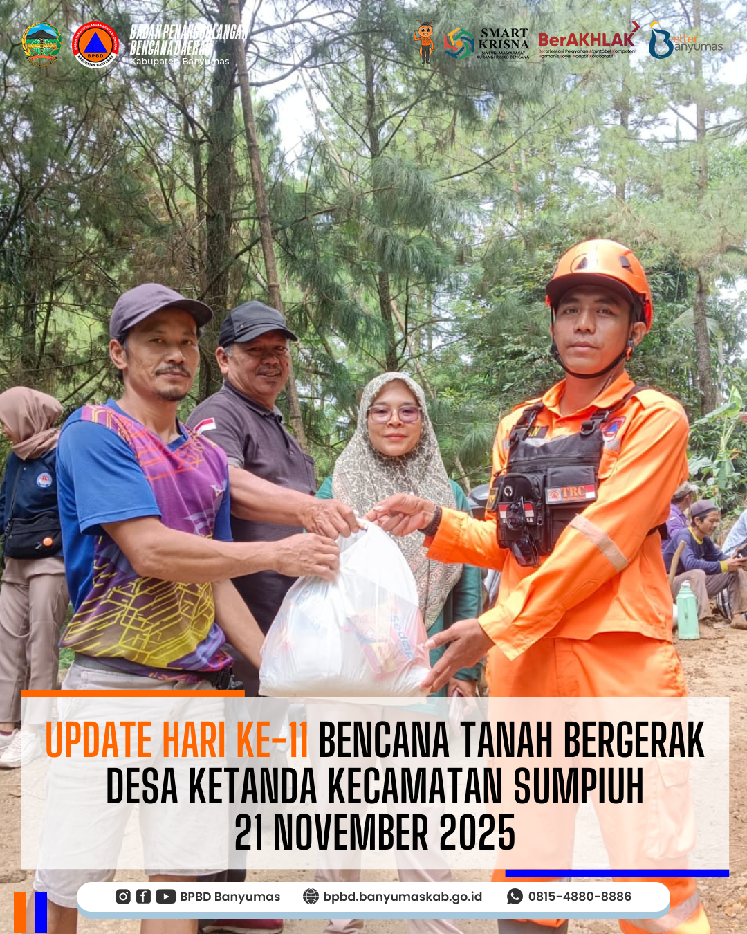 UPDATE HARI KE-11 BENCANA TANAH BERGERAK DESA KETANDA KECAMATAN SUMPIUH