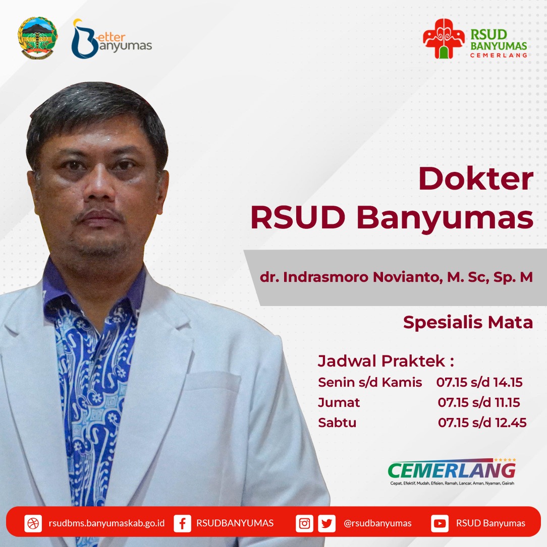 Warta Poliklinik RSUD Banyumas - dr. Indrasmoro Novianto, M.Sc, Sp. M