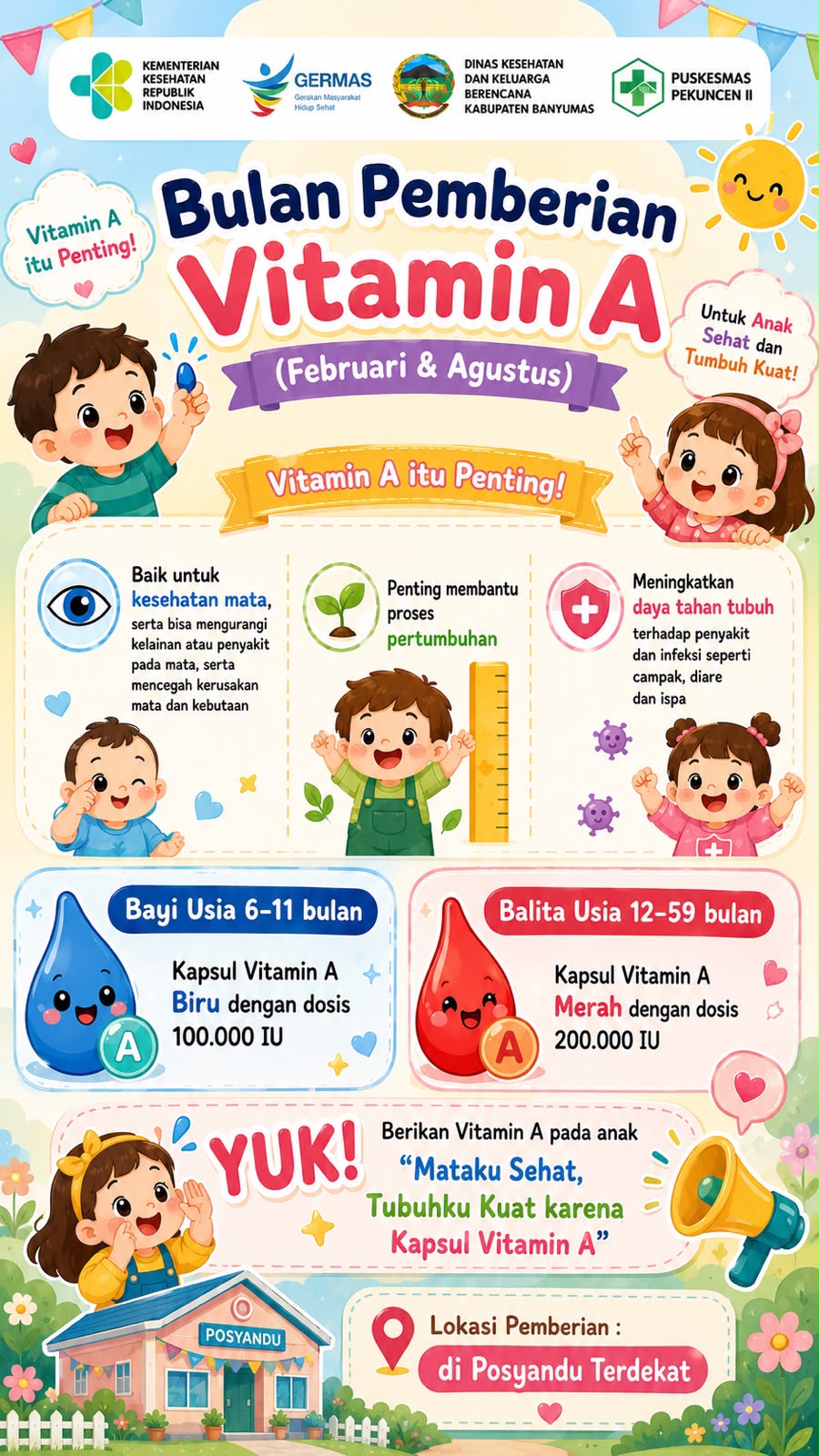BULAN AGUSTUS SEGERA BERAKHIR, SUDAH KASIH VIT A?