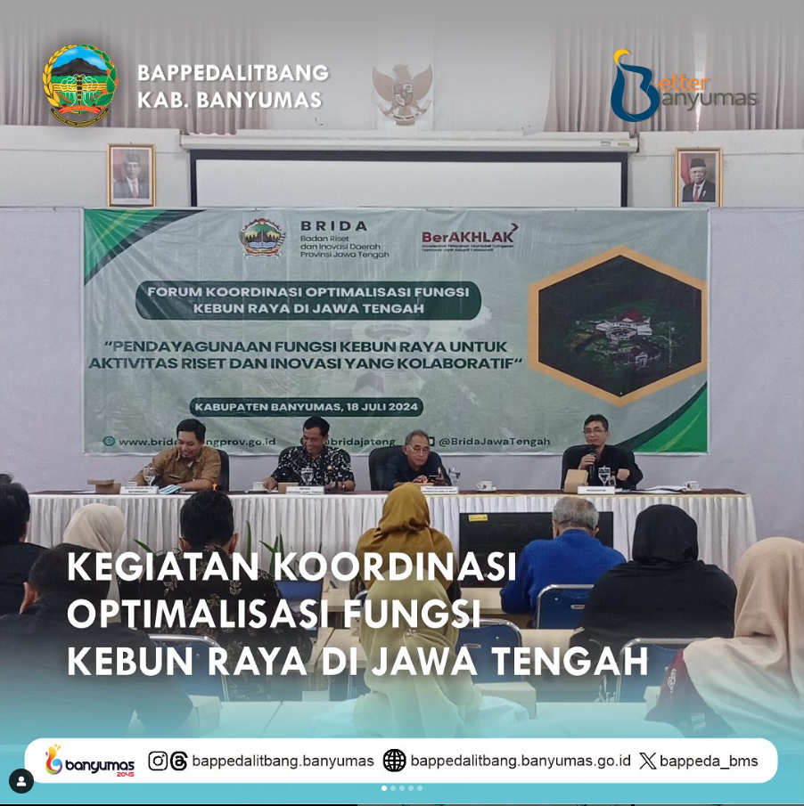 KEGIATAN KOORDINASI OPTIMALISASI FUNGSI KEBUN RAYA DI JAWA TENGAH 